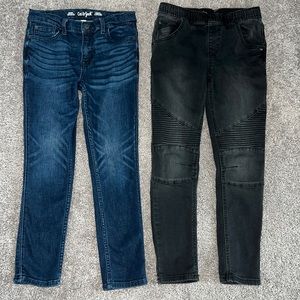 2pk Boys Dark Denim Skinny Jeans